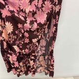 Intimately Free People Size L Women's Burgundy-Pink Pattern Maxi Dress