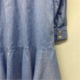 Tuckernuck Size S Women's Blue Tweed Button Up Shirt Dress