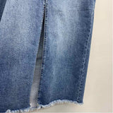 Liverpool Size 16 Women's Light Blue Washed Pencil-Maxi Skirt