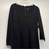 Kate Spade Size 12-L Women's Black Solid Fit And Flare Dress
