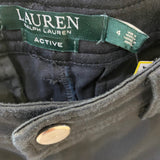 Lauren Ralph Lauren Size 4 Women's Black Solid Cargo Capri