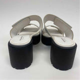 Vagabond Shoemakers Size 7 Women's White-Black Solid Platform Sandals