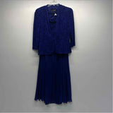 Alex Evenings Size 18-2x Women's Blue Shimmer 2 Piece Dress