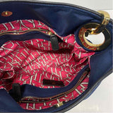 Jean Pierre Klifa Navy Fabric Solid Shoulder Handbag