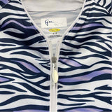 Greg Norman Size S Women's Purple-Multicolor Pattern Zip Neck Activewear Top
