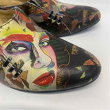 Icon Size 6.5 Women's Black-Multi Print Mule Shoes