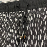 Calvin Klein Size S- 2/4 Women's Black-White Pattern Elastic Waist Pants