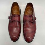 Allen Edmonds Warwick Shoe Size 8 EEE Brown Leather Solid Buckle Men's Shoes