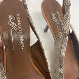 Donald J Pliner Size 8 Women's Taupe Tassels Slingback Heels