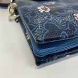 Ted Baker Blue-Multicolored Leather Floral Crossbody Handbag