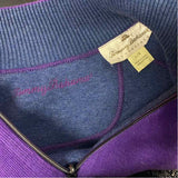 Tommy Bahama Size L Purple Knit Cotton Tweed Men's Men's Sweater