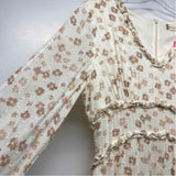 Altar'd State Size L Women's beige- brown Floral Empire Waist Dress
