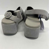 Camper Size 38-7.5 Women's Light Gray Solid Slingback Sandals