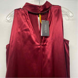 Lafayette 148 Size M Women's Burgundy Solid Pullover Sleeveless Top