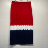 Lauren Ralph Lauren Size M-8 Women's red white Tie Dye Pencil Skirt