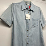 Adriano Goldschmied Size M Women's Light Blue Washed Button Up Dress