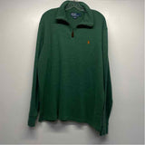 Polo by Ralph Lauren Size L Green Cotton Solid Men's Men's Sweater