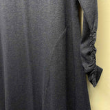 Soft Surroundings Size M Women's Blue Solid Maxi-Long Sleeve Dress