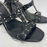 White House Black Market Size 7 Women's Black Studs High Heel Sandals