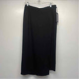 Betabrand Size L Women's Black Solid Faux Wrap Skort