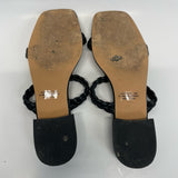 Sincerely Jules Size 10 Women's Black Braided Strappy Sandals