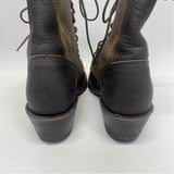 Double H Size 7 Women's Brown Distressed Lace Up Boots