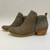Lucky Brand Size 7 Women's Taupe Cut Out Heel Booties