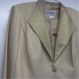 Karen Miller Size 14-L Women's Champagne Shimmer Maxi Dress w Long Sleeve Jacket