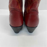 Laredo Size 7 Women's Red Embroidered Western Boots