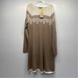 Royal Robbins Size Xl Women's Tan-White Pattern Sweater Dress