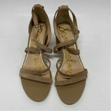 Sam Edelman Size 8.5 Women's Beige Solid Strappy Sandals