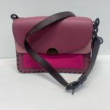 Coach Burgundy Colorblock Leather Crossbody Handbag