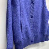Appleseed's Women's Size L Blue Solid Button Up Jacket