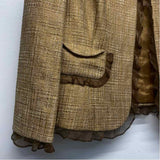 Dana Buchman Women's Size 8-M Tan Tweed Single Button Jacket
