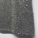 Pure Amici Size S Women's Gray Embellished Turtle Neck Short Sleeve Top