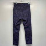 Lululemon Size 4 Women's Black-Purple Pattern Capri Leggings Activewear Pants