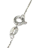 Sterling silver necklace with ribbon shape pendant blue opal and cubic zirconia