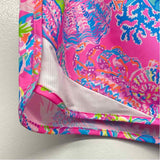 Lilly Pulitzer Luxletic Size M Women's Pink-Multi Pattern Pull On Shorts
