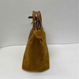 Parker Thatcher Small Charlie Caramel Suede Solid Satchel Handbag