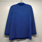 St. John Collection By Marie Gray Women's Size 8-M Blue-White Stripe Jacket