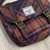 Herschel Supply Co. Purple-Multicolor Fabric Plaid Crossbody Handbag