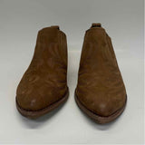 Dolce Vita Size 8.5 Women's Tan Embroidered Pointed Toe Booties