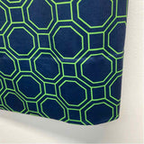 Gretchen Scott Size M-L Women's Navy-Green Geometric Shift Dress