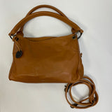 Wanderers Caramel Leather Solid Satchel Handbag