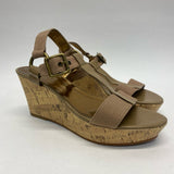 Ellen Tracy Size 8 Women's Brown Solid Wedge Sandals