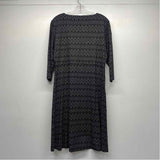 Toad&Co Size Xl Women's Black-White Pattern Shift Dress
