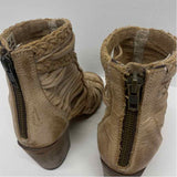 Freebird by Steven Size 6 Women's Beige Distressed Open Toe Shoes