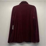 Lesley Evers Women's Size Xl Burgundy Solid Blazer Jacket
