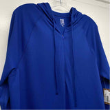 Title Nine Size Xl Women's Blue Solid Hoodie Activewear Top