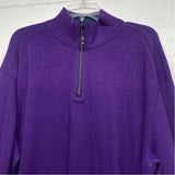Tommy Bahama Size L Purple Knit Cotton Tweed Men's Men's Sweater